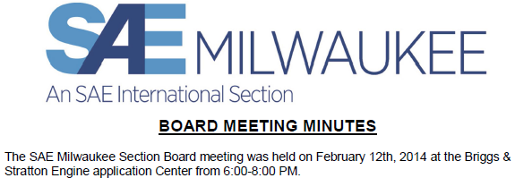 February 2014 Board Meeting Minutes