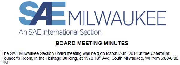 March 2014 Board Meeting Minutes