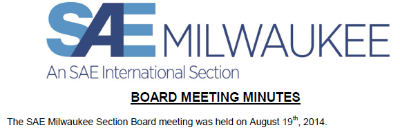 August 2014 Board Meeting Minutes