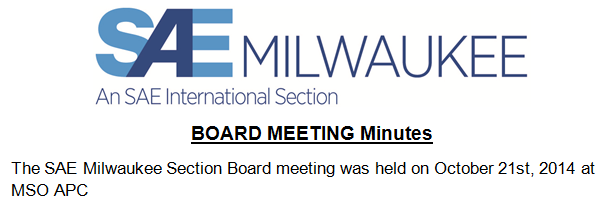 October 2014 Board Meeting Minutes