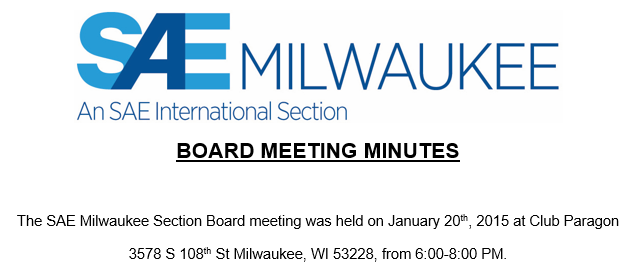 January 2015 Board Meeting Minutes