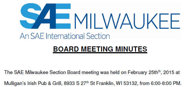 February 2015 Board Meeting Minutes