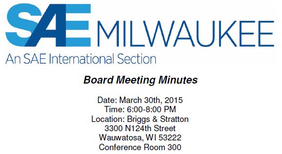 March 2015 Board Meeting Minutes