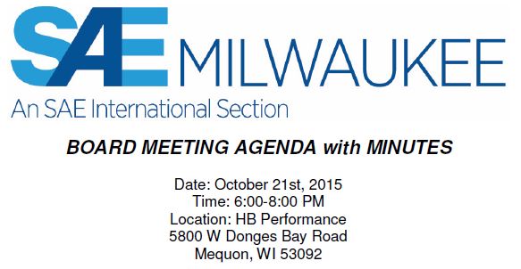 October 2015 Board Meeting Minutes