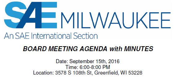 September 2016 Board Meeting Minutes
