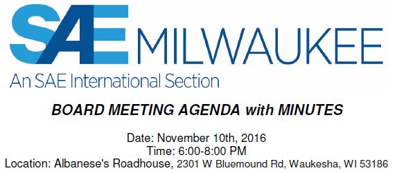 November 2016 Board Meeting Minutes